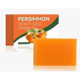 ISBEAUSOLS Persimmon Fragrance Soap for Deodorizing, Handmade Bath and Body Cleansing Bar 1pc