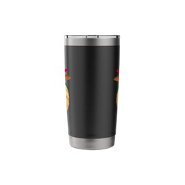 Deer Antler Reindeer Belly Ugly Christmas Sweater Women Men Stainless Steel Insulated Tumbler