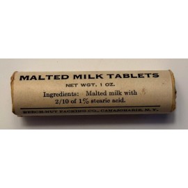 WW2 USCG Malted Milk Tablets Roll 1 oz Beech-Nut Packing Sealed Vintage Orginal