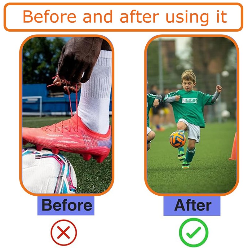 Hezhou 3 Pairs of Shoelaces Fixing Tape for Football Boots