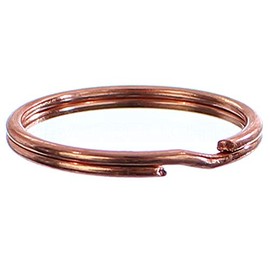 CleverDelights Key Rings - Rose Gold Color - Strong Split Key Rings (50, 25mm (1"))