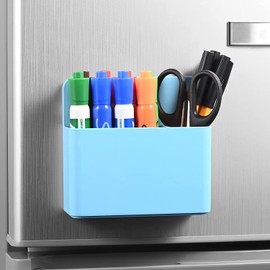 Forreen Magnetic Marker Holder, Pack of 4 Magnetic Marker Holder, Whiteboard Pen Holder, Magnetic Pen Holder, Storage Box for Fridge Whiteboard Locker, 2 Sizes