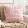 set of 2 Pink Cushion Covers 45 x 45 Bow