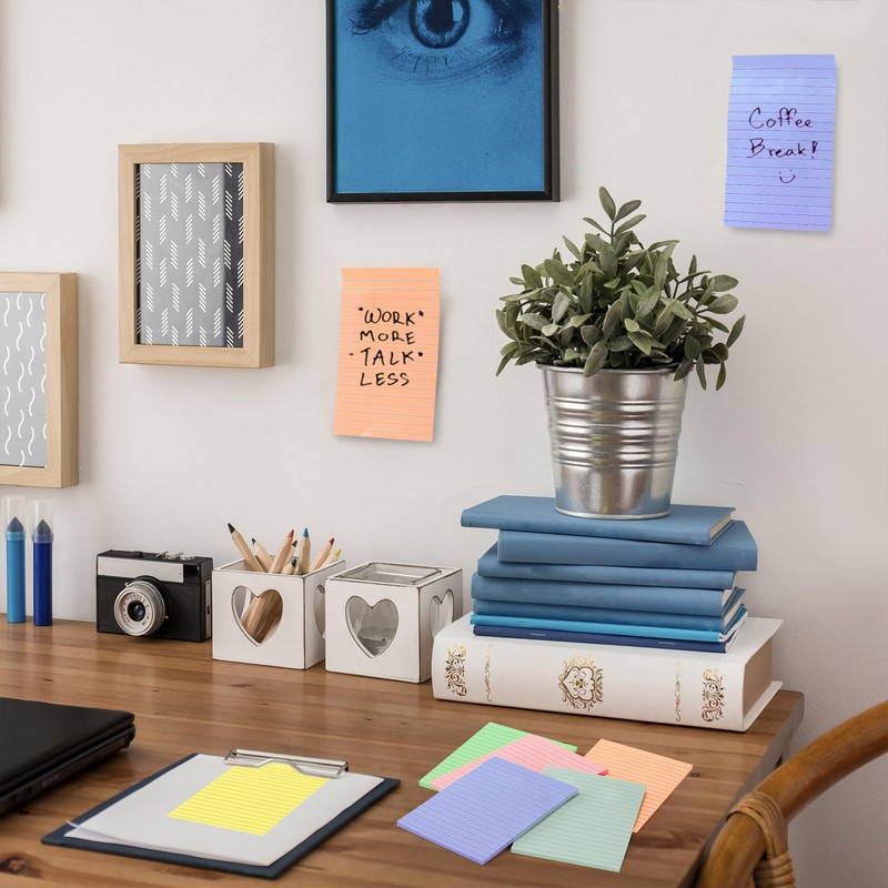 Mr. Pen- Lined Sticky Notes 4x6, 6 Pads, 45 Sheet/Pads,