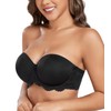 DotVol Women's Strapless Bra, Backless, Without Straps, Push Up Bra