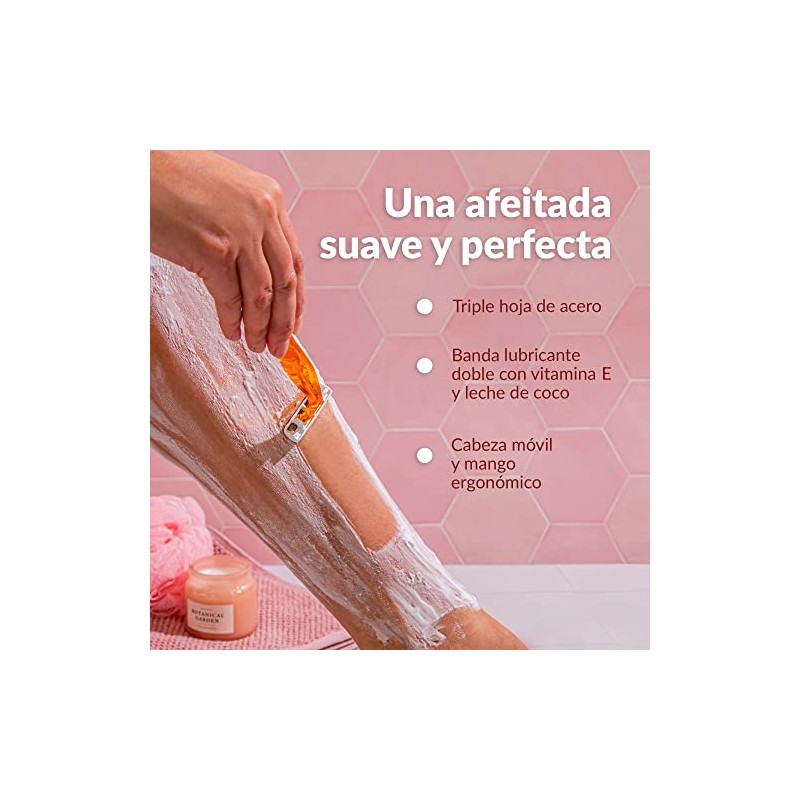 BIC Rastrillo Soleil Acero Inoxidable Mango Ergonómico Banda Lubricante con