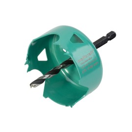 wolfcraft Carbon Steel Hole Saw I 5968000 I For Electrical and Sanitary Installations in Wood and Drywall Materials, ¼ Inch Hex Shank, 30 mm Cutting Depth