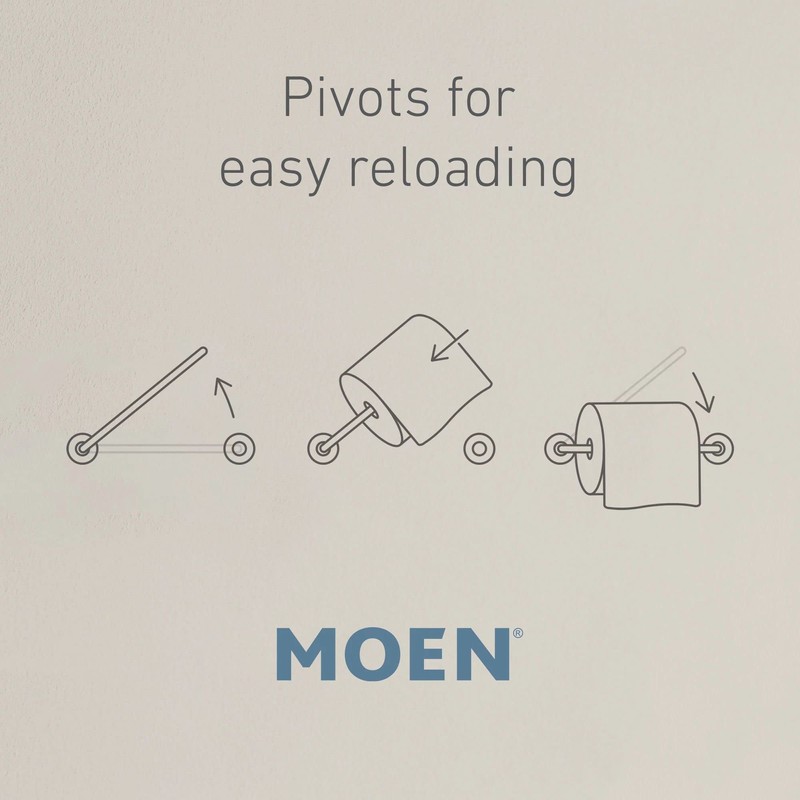 Moen Belfield Oil Rubbed Bronze Pivoting Toilet Paper Holder, YB6408ORB