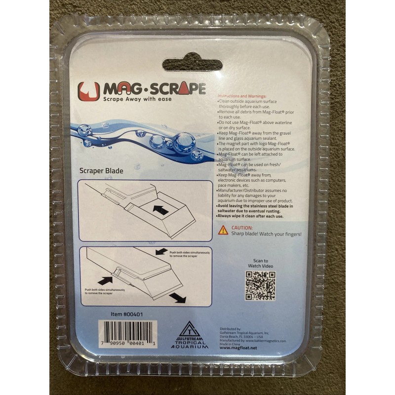 Mag-Float Mag Scrape Scraper Blade 2PK Large and Large +