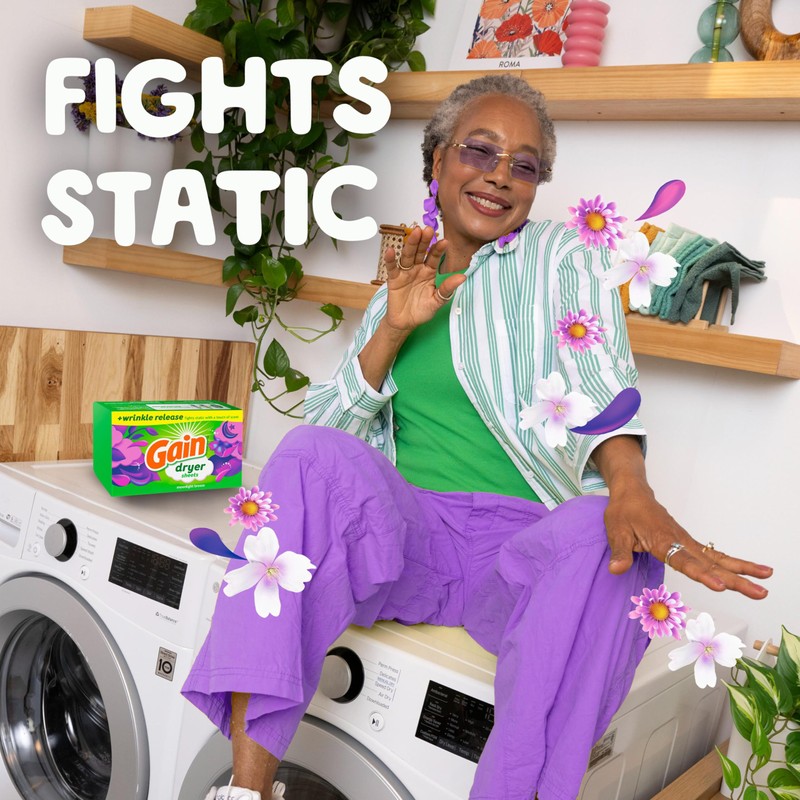 Gain Dryer Sheets Laundry Fabric Softener, Moonlight Breeze, 240 Count