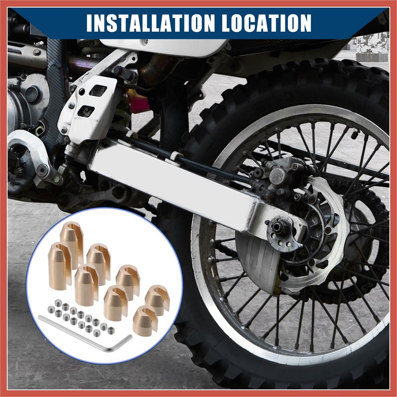 ACROPIX Rear/Brass Wheel Spoke Balance Weights Refill/with Wrench/Durable/Metal / 8pcs/Set/Gold