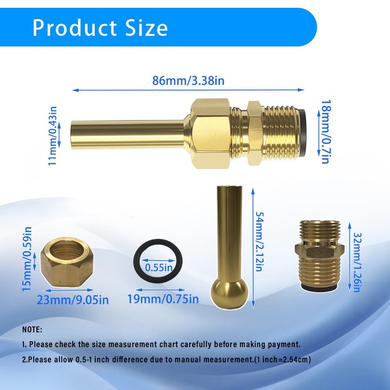 YRMST 590041 Swimming Pool Spa Brass Deck Jet Nozzle Replacement