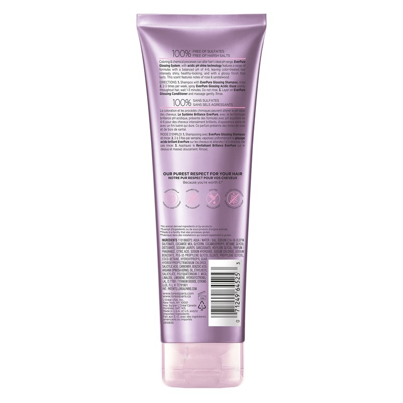 L'Oréal Paris EverPure Glossing Shampoo for Color-treated Hair, 250ML