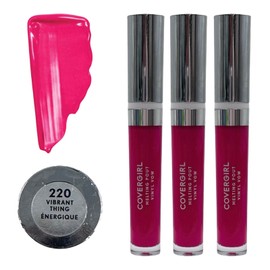 COVERGIRL 3 Pack Covergirl Melting Pout Vinyl Vow Liquid Lipstick 220 Vibrant Thing Pink