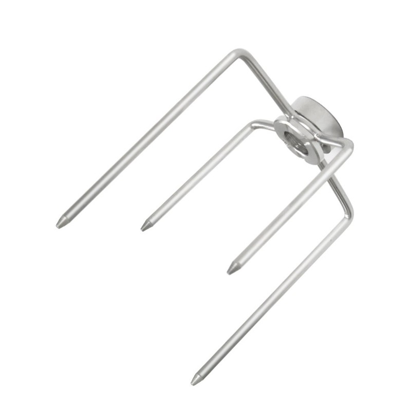 Onlyfire 6007 Stainless Steel Barbecue Roasting 4 Prong Meat Forks,