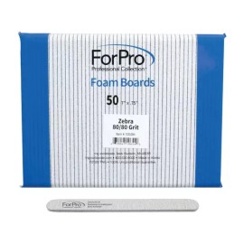Zebra ForPro 프로페셔널 컬렉션 Zebra 폼 보드 80/80 그릿 양면 매니큐어 네일 파일 7인치 L x 0.75인치 W 블랙 [180/180 Grit] ForPro Professional Collection Zebra Foam Board 80/80 Grit Double-Sided Manicure Nail File 7 inches L x 0.75 inches W Black [180/180 Grit]