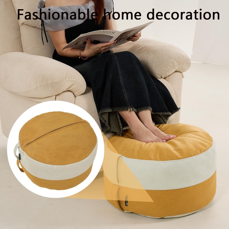 Louis Donné Unstuffed Moroccan Pouf Ottoman Foot Rest Cover Waterproof