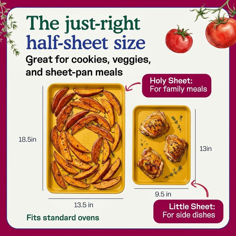Great Jones Holy Sheet Pan (Mustard) | Nonstick, Half-Sheet Pan