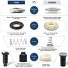 Etoolcity - Waste disposal air switch kit double outlet sink