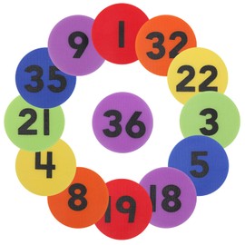 36Pcs Carpet Spot Markers, Windspeed 6 Colors Carpet Markers for Number Carpet Spot Markers with 1-36 Numbers, Floor Dots Carpet Markers(36)