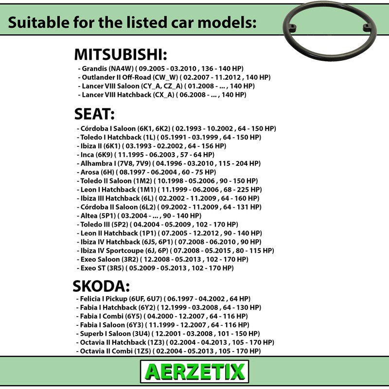 AERZETIX - C66346 - Oil Cooler Gasket - Compatible with