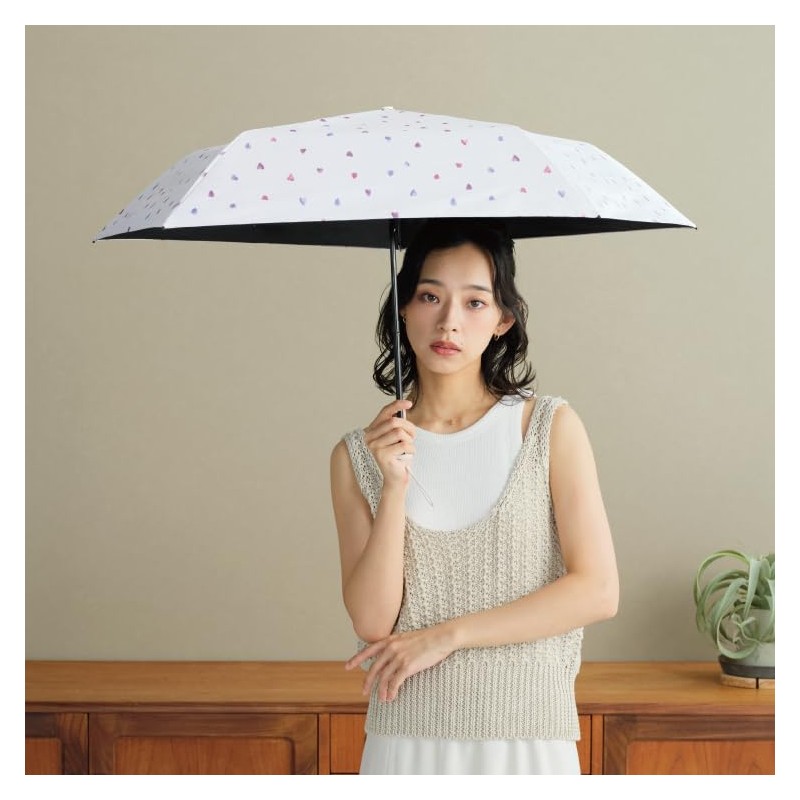 [2025] Wpc. Parasol Light Darkening Lightweight Watercolor Heart Mini Off
