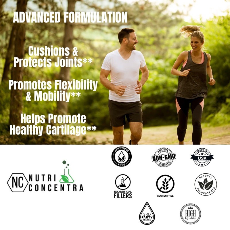 NutriConcentra Lubrication, Reduce Joint Friction, Healthy Ligaments, 120 capsules, 750