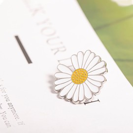 pekifaves Daisy Brooch, Pack of 10 Brooches for Clothes, Daisy Flower Brooches, Pin Brooches, No Sewing, Jeans Pins, for Shirt, Scarves, Dresses, Bags, Backpacks