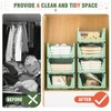 Neprock Closet Organizer, 4 Pack Stackable Storage Bins for Closet