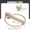 Moicstiy 6Pcs 3/8 Inch Heavy Duty Lynch Pin with Ring,