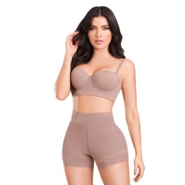 Ann Chery 1101 Body shaper short shapewear for women | Body shaper with invisible butt lift Technology| Fajas Colombianas, Cocoa, Large