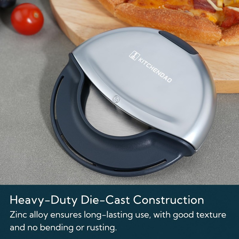KITCHENDAO Premium Heavy Duty Pizza Cutter Wheel – Magnetic Detachable