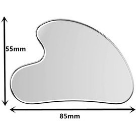 Terahertz Gua Sha Tool, Massage Lymphatic Drainage Stone Scraping Board, Relieve Emotions, Thermal Conductivity Gua Sha Facial Scraper with Lanyard for Face (White)