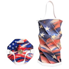 4th of July Patriotic Paper Lantern – Rechargeable Foldable LED Night Light Lamp with American Flag | Portable Decoration & Travel Gift Idea for Travelers & Home Decor