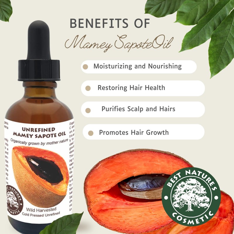 Best Nature's Cosmetics Mamey Sapote Oil Organic - revitalize dry