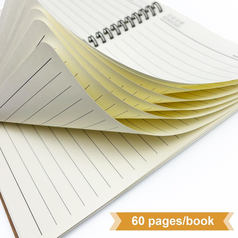 TAOBWN 6 Pack A5 Lined Notebook 120 Pages/60 Sheets Wirebound