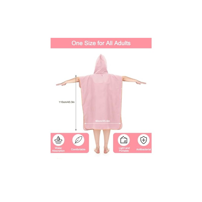 AKASENKO Poncho de Surf, Albornoz de Playa, Poncho Toalla,Bata de