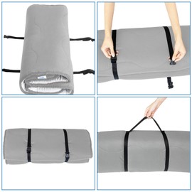 Cot Mattress Pad, 30"x75" Quilted Foam Camping Cot Mattress Topper with Anti-Slip Bottom, Breathable & Comfortable Cot Pads for Camping/Rv Bunk/Narrow Twin Beds, Sleeping Cot Mattress Pad Only, Grey