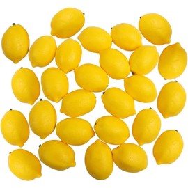 Jowxsx 6 Pieces Mini Artificial Lemons for Home Decor, Yellow Lemons Fruit Props, Fake Lemons Fruit, Artificial Fruits Party Festival Kitchen Decoration