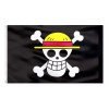 Bandera One Piece 1.5m X 90cm Luffy Piratas Roger Jolly