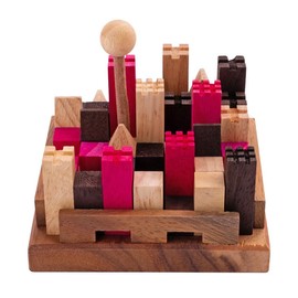 Engelhart - 350150- The Fortified Castle wooden brain teaser puzzle difficult level - 11 pieces - 13 combinations - from age 10 - eco-friendly