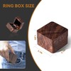 Engagement Wooden Ring Box-Square Shaped Wedding Ring Box for Wedding