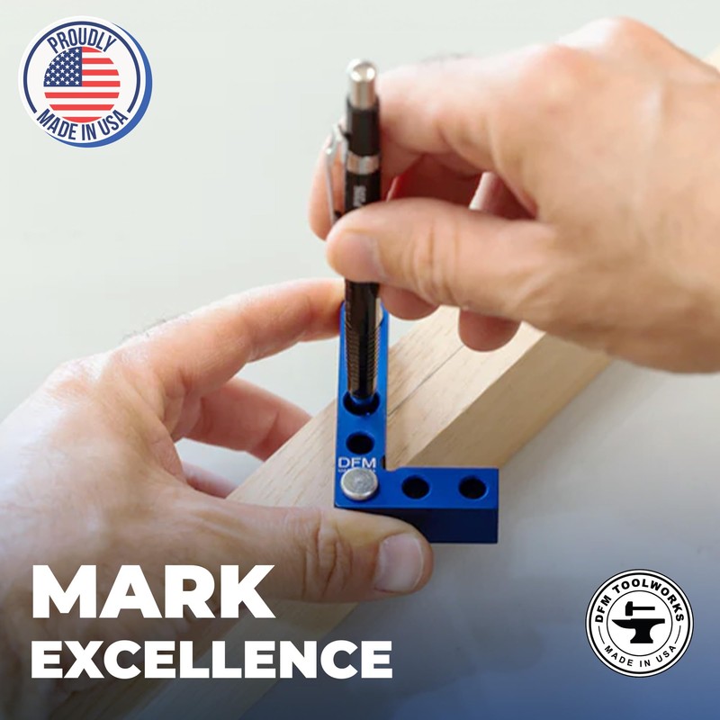 DFM Tool Works Small Square and Center Finder - Mini