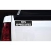 StickerTalk Tips Appreciated Vinyl Sticker, 10 inches by 3 inches