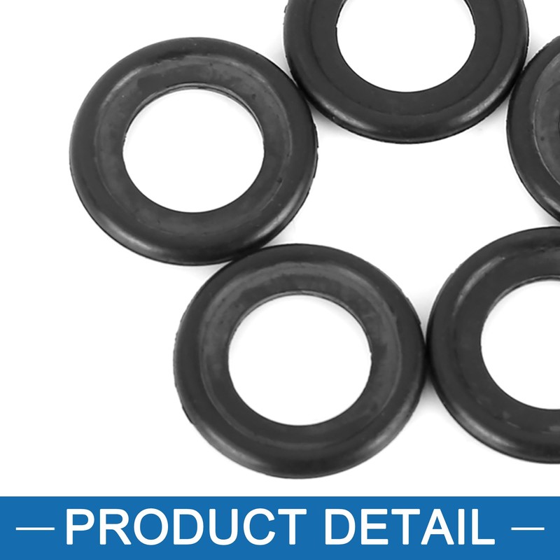 A ABSOPRO M14 Oil Drain Plug Gasket Washer Rubber Black