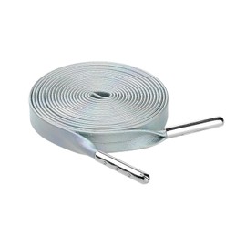 [YaoooosF] Shoelaces, Flat Laces, Leather Shoelaces for Sneakers, Athletic, 47.2 inches (120 cm), Pack of 2 Microfiber Metal Head (Laser Silver), laser silver