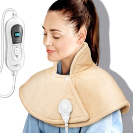 sinnlein Electric Heating Pad for Shoulder, Neck and Back, Heating Cape with 3 Temperature Levels and Automatic Shut-Off, Heat Pad with Automatic Shut-Off and 100 W