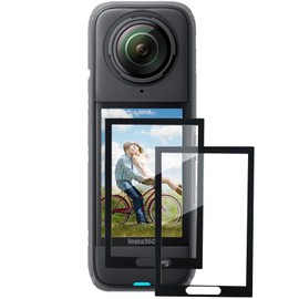 PCTC 2 Packs Insta 360 X5/X4 Screen Protector for Insta360 X4 X 4 X5 Accessories, Anti-scratch Tempered Glass 0.3mm 9H Hardness Anti-Bubble