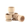 apollo THE HOUSEWARES 4 x Egg Cups -Easy Clean Beech