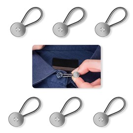 Collar Extenders for Mens Shirts,Button Extender for Dress Shirts,Comfortable Neck Extenders for Mens Dress Shirts,Suits Trouser,Coat,Shirts,6 Pack Gray.